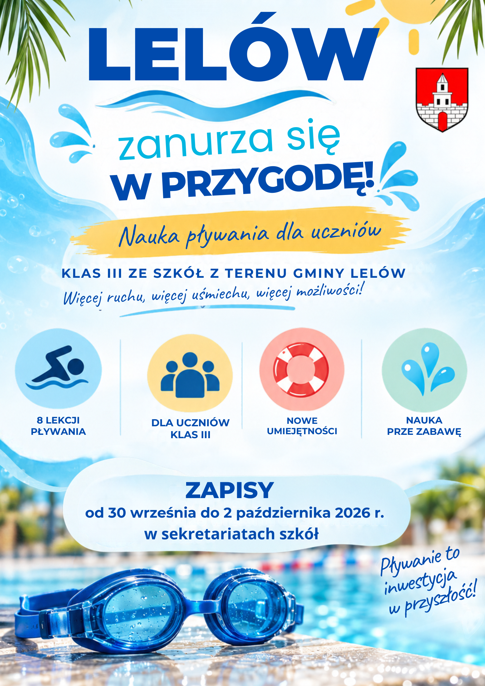 Nauka pływania dla uczniów klas trzecich