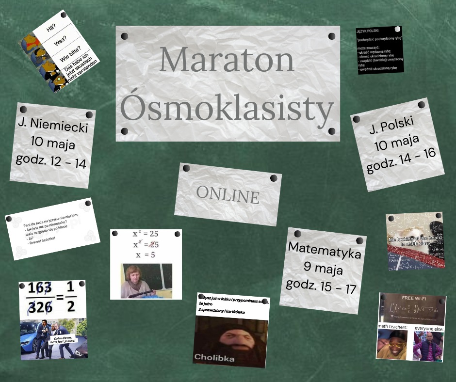 Maratony powtórkowe przed egzaminem ósmoklasisty – zapraszamy!